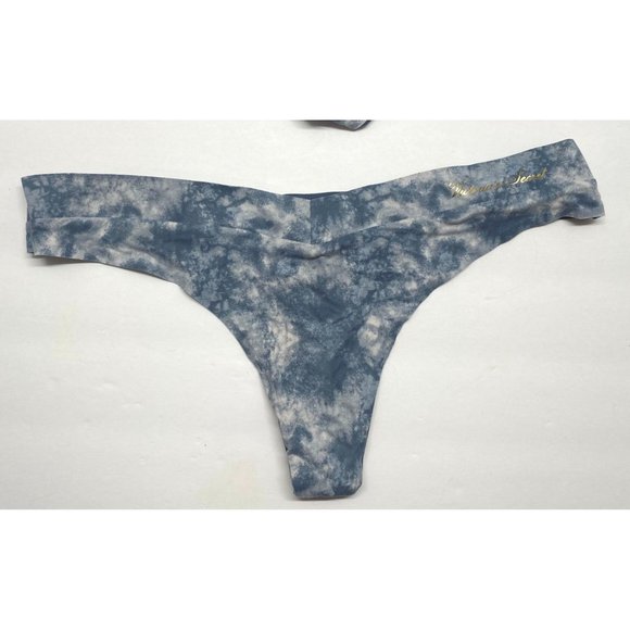 Victorias Secret Incredible Tie Dye Thongs Panties Size Large Lot of 2 Blue - Picture 2 of 11